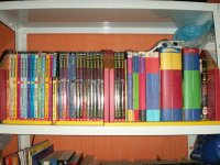 Top shelf of books.