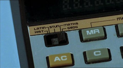 A multi-function calculator, with the very unusual functions of history, latin, geography and ... stun.